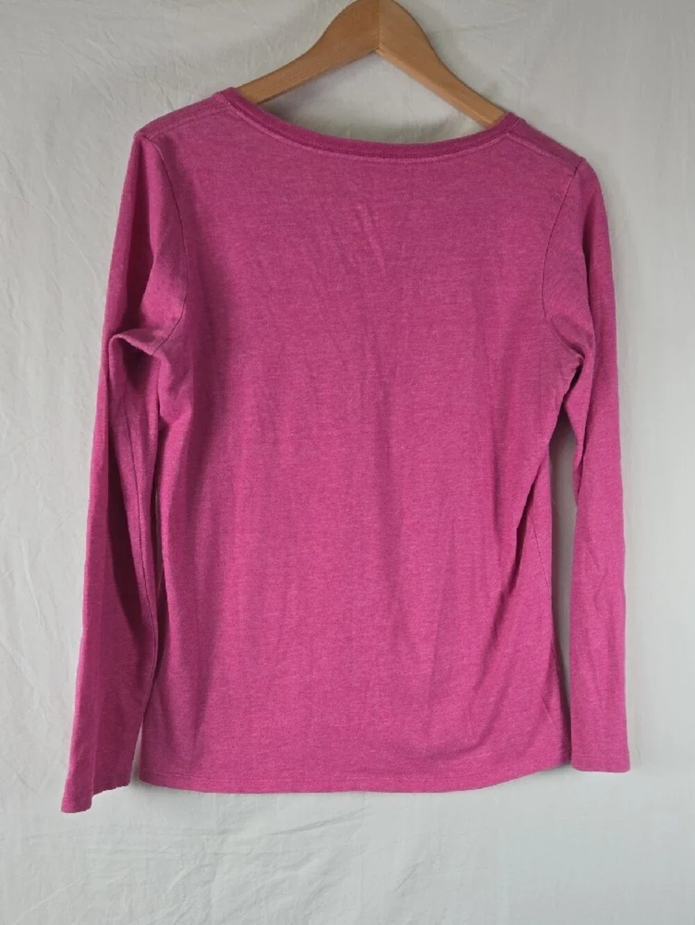 Nike Pink V-Neck Long Sleeve Dri-FIT Tee